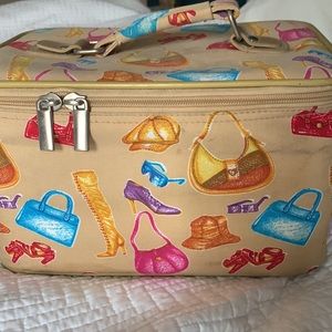 Super cute Cosmetic Semi-soft Shell Travel Case w Mirror